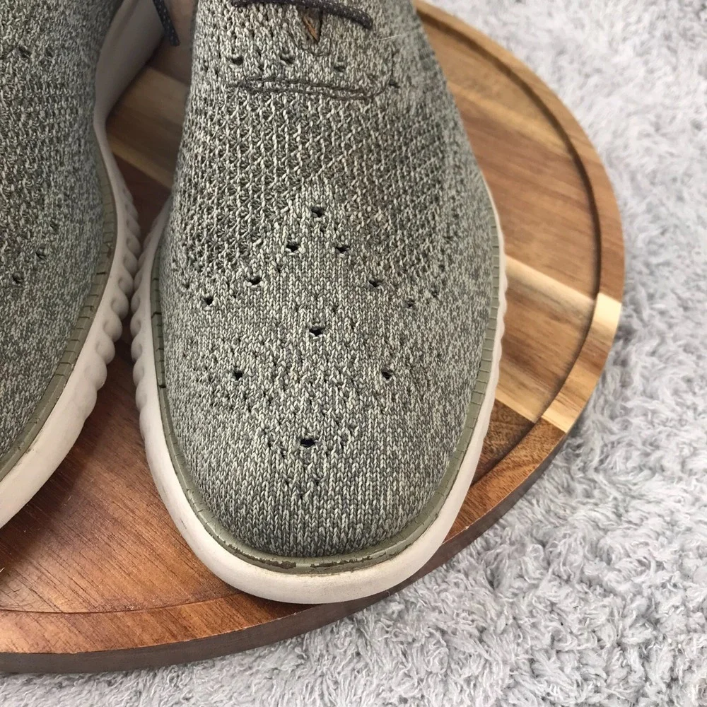 Cole Haan OriginalGrand Stitchlite Wingtip Oxfrord Mens 11M Gray Knit Sneakers